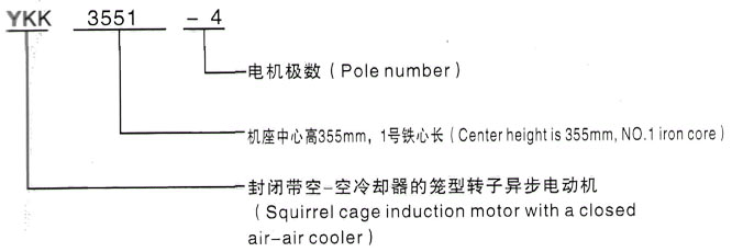 YKK系列(H355-1000)高压Y6302-8三相异步电机西安泰富西玛电机型号说明